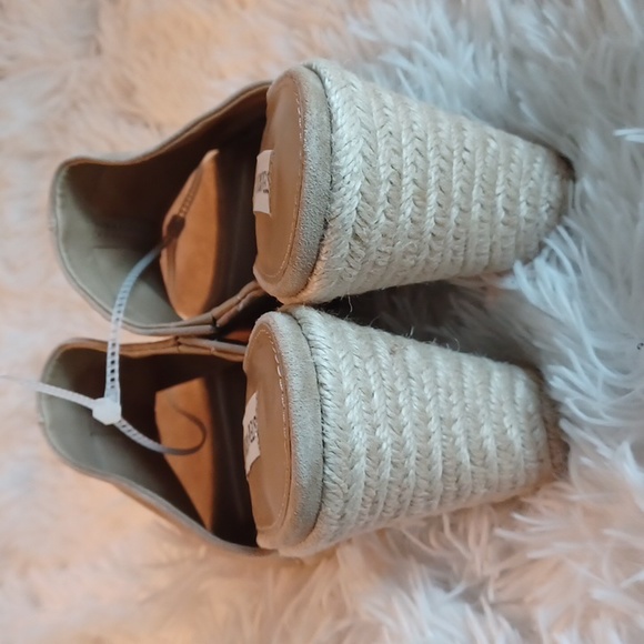 Steve Madden Urge sz 10 Espadrille Wedge Tan Suede Sandal - Picture 7 of 12
